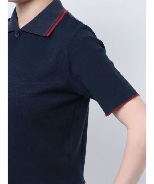 jouetie(ジュエティ)の「チャイナポロトップス(ポロシャツ・レディース・ブラック/オフホワイト/ピンク/ブルー/アイボリー/ネイビー・MEDIUM)」の11枚目の写真