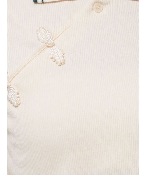 jouetie(ジュエティ)の「チャイナポロトップス(ポロシャツ・レディース・ブラック/オフホワイト/ピンク/ブルー/アイボリー/ネイビー・MEDIUM)」の15枚目の写真