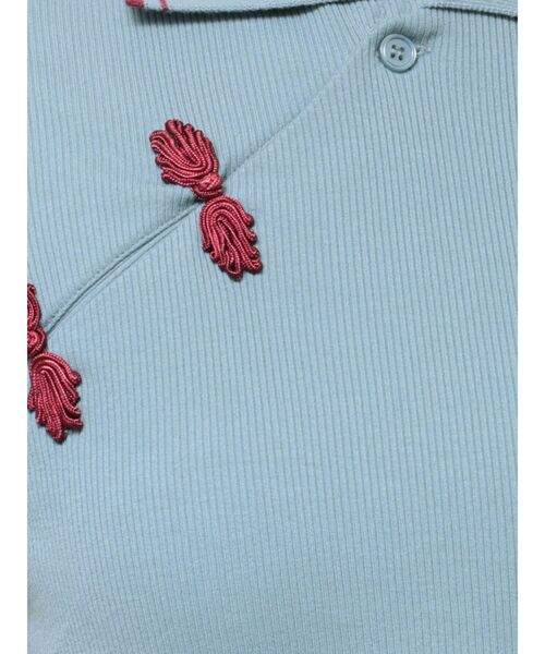 jouetie(ジュエティ)の「チャイナポロトップス(ポロシャツ・レディース・ブラック/オフホワイト/ピンク/ブルー/アイボリー/ネイビー・MEDIUM)」の19枚目の写真