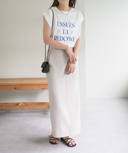 DISCOAT（ディスコート）の「テックリネンナロースカート（スカート・レディース・ライトグレー/オレンジ/チャコールグレー・LARGE/SP/MT/SMALL/MEDIUM）」の14枚目の写真