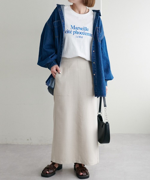 DISCOAT（ディスコート）の「テックリネンナロースカート（スカート・レディース・ライトグレー/オレンジ/チャコールグレー・LARGE/SP/MT/SMALL/MEDIUM）」の20枚目の写真