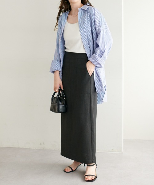 DISCOAT（ディスコート）の「テックリネンナロースカート（スカート・レディース・ライトグレー/オレンジ/チャコールグレー・LARGE/SP/MT/SMALL/MEDIUM）」の9枚目の写真