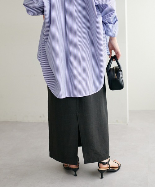 DISCOAT（ディスコート）の「テックリネンナロースカート（スカート・レディース・ライトグレー/オレンジ/チャコールグレー・LARGE/SP/MT/SMALL/MEDIUM）」の7枚目の写真