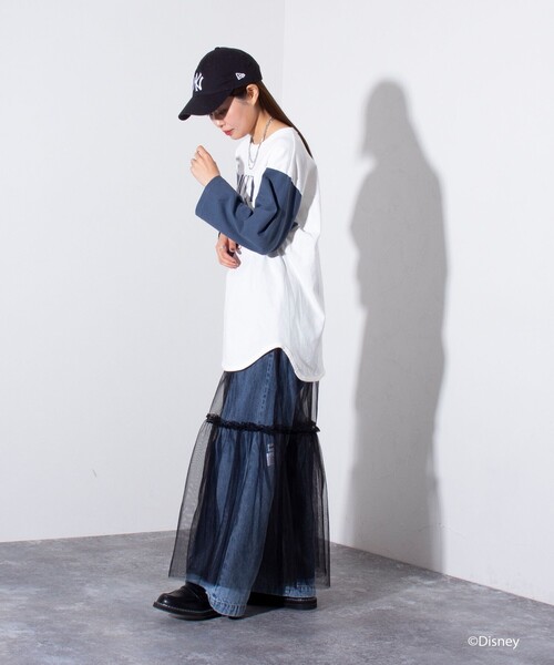 GOOD ROCK SPEED(グッドロックスピード)の「【GOOD ROCK SPEED/グッドロックスピード】別注ミッキー / プリント ベースボールTシャツ 7分袖 / MICKEY(Tシャツ/カットソー・メンズ・ライトグレー/ホワイト・M/L)」の11枚目の写真