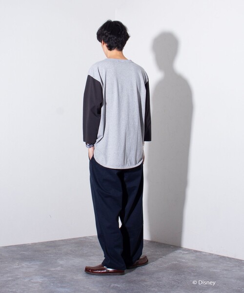 GOOD ROCK SPEED(グッドロックスピード)の「【GOOD ROCK SPEED/グッドロックスピード】別注ミッキー / プリント ベースボールTシャツ 7分袖 / MICKEY(Tシャツ/カットソー・メンズ・ライトグレー/ホワイト・M/L)」の12枚目の写真