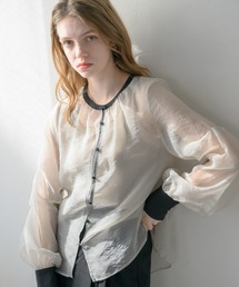 idem（イデム）の「organdy sheer blouse/オーガンジーシアー