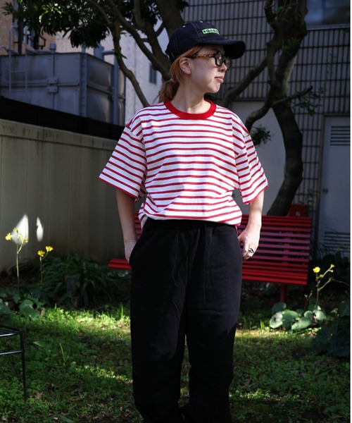 soglia（ソリア）の「SOGLIA/ソリア OPEN END BORDER TEE
