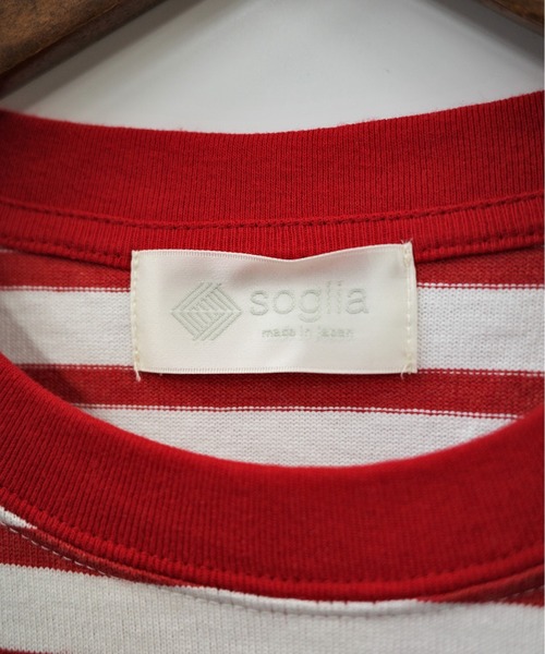 tシャツ SOGLIA/ソリア　OPEN END BORDER TEE リンガーボーダーＴ レディース soglia（ソリア）の「SOGLIA/ソリア OPEN END BORDER TEE