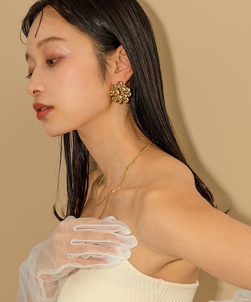voov(ブーブ)の「パール メタル ボール ボリューム つぶつぶ イヤリング 大きめ(イヤリング・レディース・ゴールド/シルバー/アイボリー・フリー)」の17枚目の写真