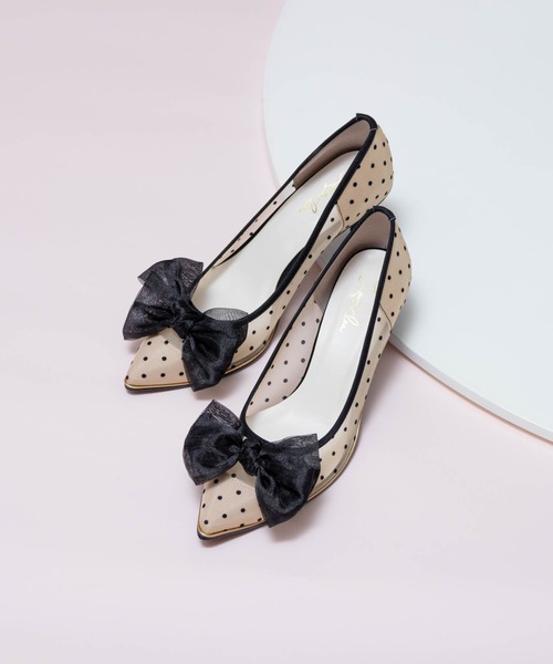 Launa lea(ラウナレア)の「リボンチュールヒールパンプス(0556)(パンプス・レディース・ブラック/ベージュ/ライラック・24.5cm/25.0cm/22.0cm/22.5cm/23.0cm/23.5cm/24.0cm)」の7枚目の写真