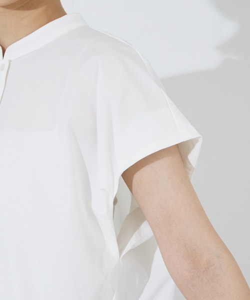 NOMINE(ノミネ)の「フレンチ ショートシャツ(シャツ/ブラウス・レディース・ホワイト/グレイッシュブルー/ブラック・フリー)」の19枚目の写真