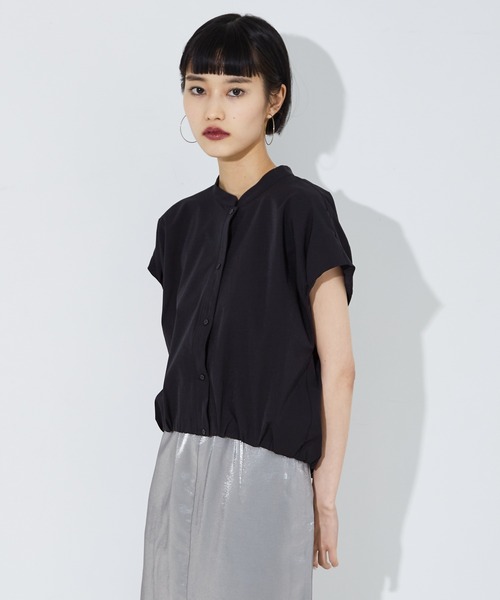 NOMINE(ノミネ)の「フレンチ ショートシャツ(シャツ/ブラウス・レディース・ホワイト/グレイッシュブルー/ブラック・フリー)」の22枚目の写真