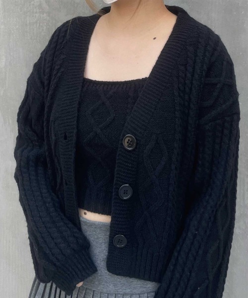 ｹｰﾌﾞﾙﾆｯﾄｷｬﾐ+ｶｰﾃﾞｱﾝｻﾝﾌﾞﾙ（アンサンブル）｜SPIGA（スピーガ） 5,022円