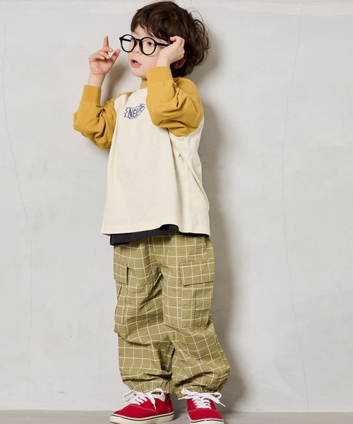 Life Support Products（ライフサポートプロダクツ）の「前後プリントラグランロンティー（80～150cm）（Tシャツ/カットソー・キッズ・エメラルド/グリーン/イエロー/チャコール・80/90/95/100/110/120/130/140/150）」の8枚目の写真