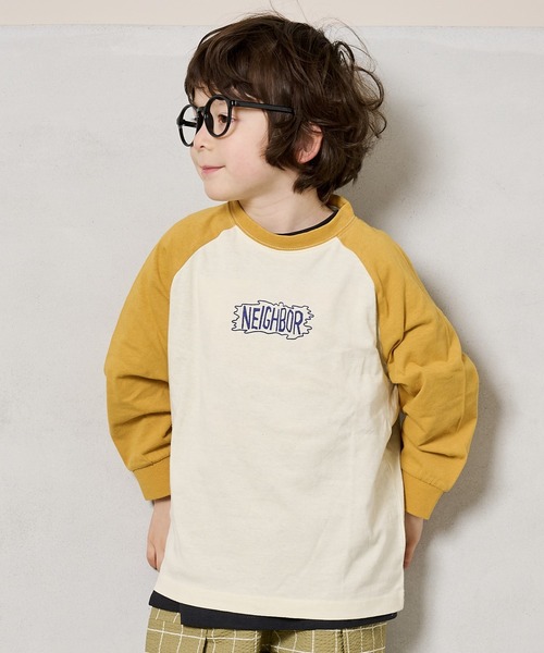 Life Support Products（ライフサポートプロダクツ）の「前後プリントラグランロンティー（80～150cm）（Tシャツ/カットソー・キッズ・エメラルド/グリーン/イエロー/チャコール・80/90/95/100/110/120/130/140/150）」の12枚目の写真