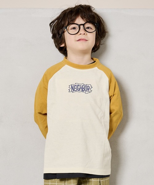 Life Support Products（ライフサポートプロダクツ）の「前後プリントラグランロンティー（80～150cm）（Tシャツ/カットソー・キッズ・エメラルド/グリーン/イエロー/チャコール・80/90/95/100/110/120/130/140/150）」の11枚目の写真