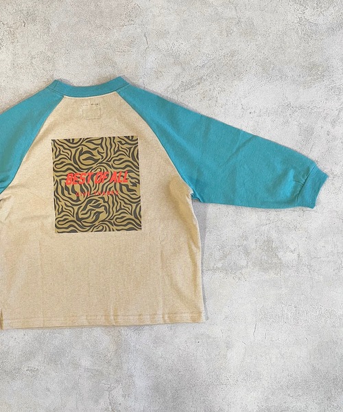 Life Support Products（ライフサポートプロダクツ）の「前後プリントラグランロンティー（80～150cm）（Tシャツ/カットソー・キッズ・エメラルド/グリーン/イエロー/チャコール・80/90/95/100/110/120/130/140/150）」の6枚目の写真