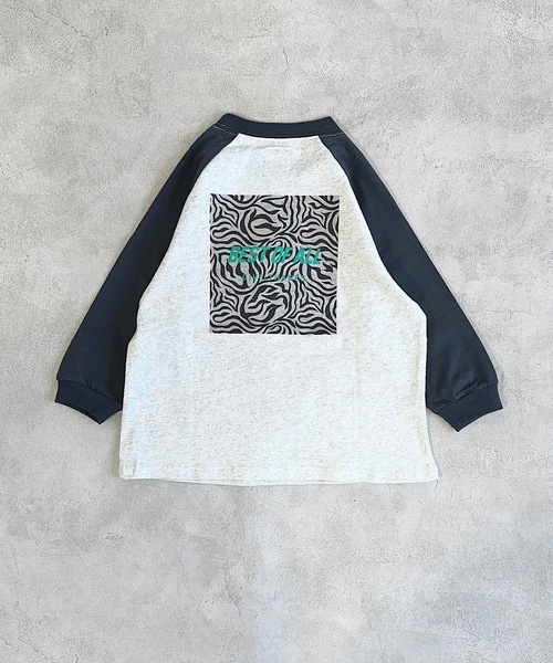 Life Support Products（ライフサポートプロダクツ）の「前後プリントラグランロンティー（80～150cm）（Tシャツ/カットソー・キッズ・エメラルド/グリーン/イエロー/チャコール・80/90/95/100/110/120/130/140/150）」の19枚目の写真