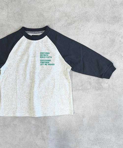 Life Support Products（ライフサポートプロダクツ）の「前後プリントラグランロンティー（80～150cm）（Tシャツ/カットソー・キッズ・エメラルド/グリーン/イエロー/チャコール・80/90/95/100/110/120/130/140/150）」の21枚目の写真