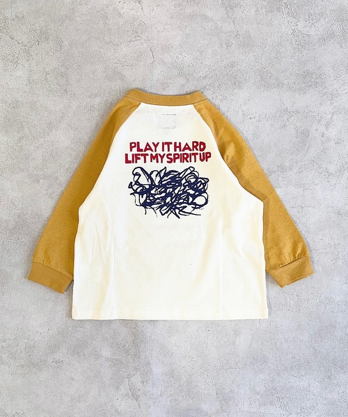 Life Support Products（ライフサポートプロダクツ）の「前後プリントラグランロンティー（80～150cm）（Tシャツ/カットソー・キッズ・エメラルド/グリーン/イエロー/チャコール・80/90/95/100/110/120/130/140/150）」の13枚目の写真