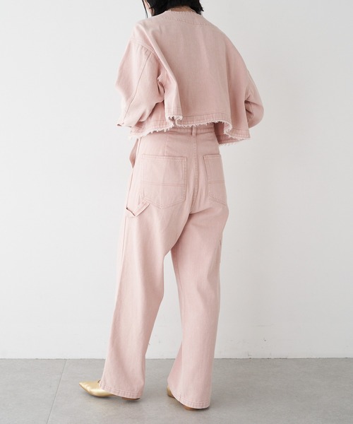 SHENERY(シーナリー)の「ペインターデニムパンツ(デニムパンツ・レディース・ピンク/アイボリー・36/38)」の9枚目の写真