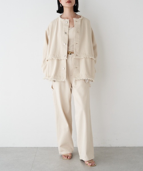 SHENERY(シーナリー)の「ペインターデニムパンツ(デニムパンツ・レディース・ピンク/アイボリー・36/38)」の22枚目の写真