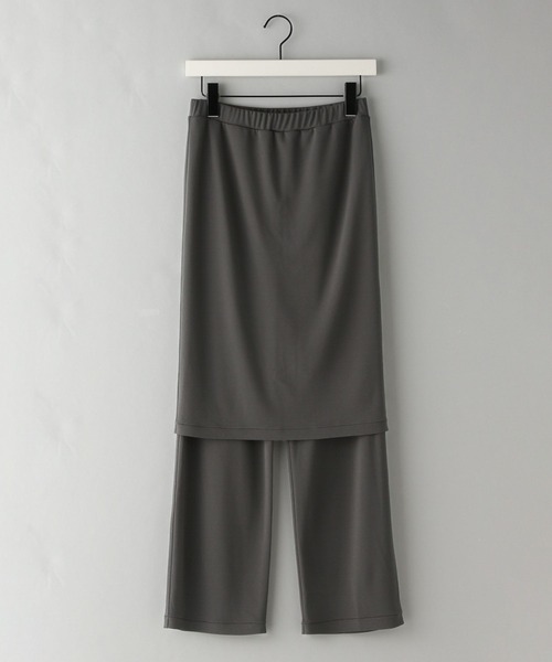 e/rm(イーアールエム)の「【e/rm】トリアセテートスカパン(その他パンツ・レディース・ブラック/チャコールグレー・FREE)」の1枚目の写真