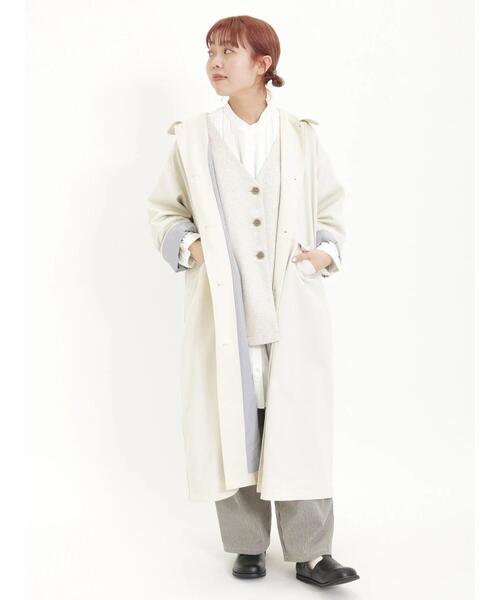 Samansa Mos2（サマンサ モスモス）の「ストライプタックパンツ（その他パンツ・レディース・ブラウン/チャコールグレー・F）」の14枚目の写真