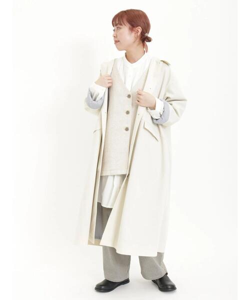 Samansa Mos2（サマンサ モスモス）の「ストライプタックパンツ（その他パンツ・レディース・ブラウン/チャコールグレー・F）」の15枚目の写真