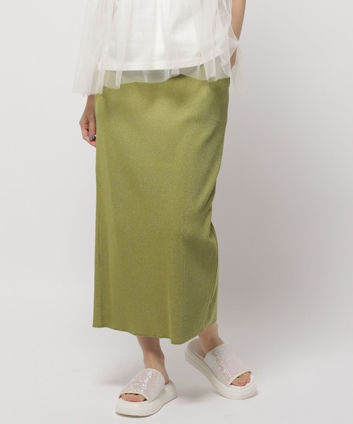 niko and...（ニコアンド）の「セルフカットリブスリットスカート（スカート・レディース・ライトブルー/ライトグレー/チャコール/ライトグリーン・LARGE/MEDIUM）」の3枚目の写真