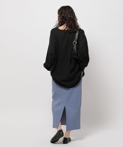 niko and...（ニコアンド）の「セルフカットリブスリットスカート（スカート・レディース・ライトブルー/ライトグレー/チャコール/ライトグリーン・LARGE/MEDIUM）」の10枚目の写真