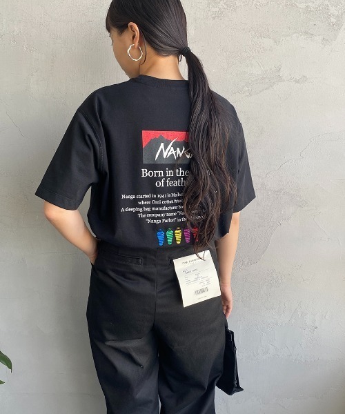 NANGA/ナンガ] 別注 ヒストリーロゴ バックプリントTシャツ（T