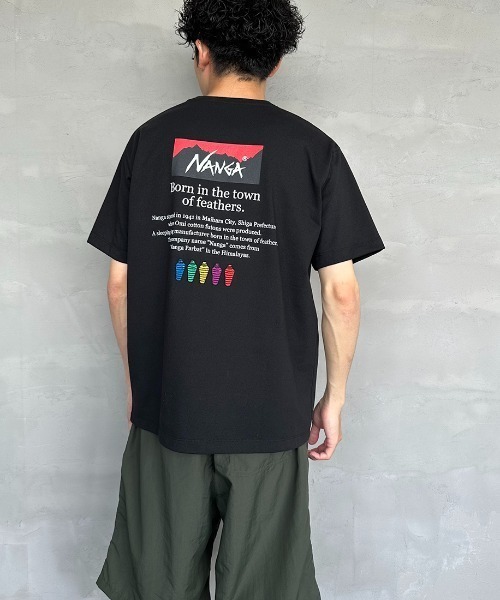 tシャツ 「NANGA/ナンガ」 別注 ヒストリーロゴ バックプリントTシャツ レディース メンズ NANGA tシャツ 「NANGA/ナンガ」 別注 ヒストリーロゴ バック