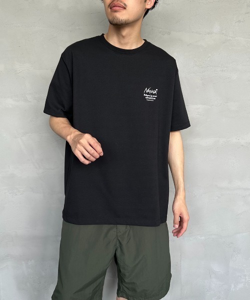 NANGA（ナンガ）の「[NANGA/ナンガ] 別注 ヒストリーロゴ バックプリントTシャツ（Tシャツ/カットソー・レディース・ブラック/ホワイト・S/XL/L/M）」の14枚目の写真