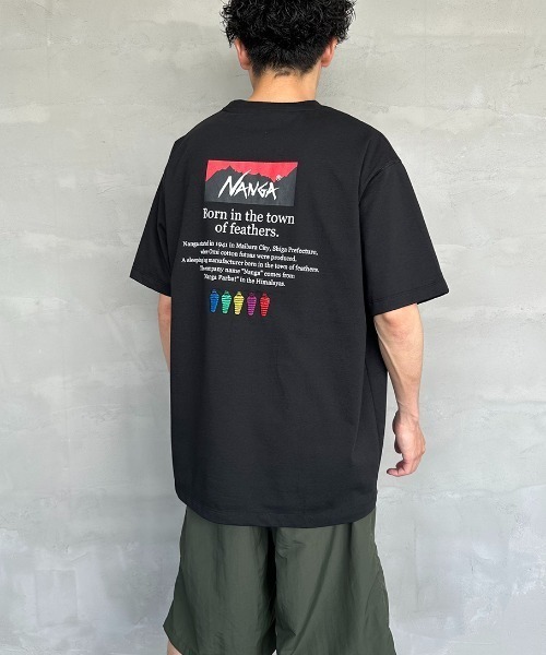 NANGA（ナンガ）の「[NANGA/ナンガ] 別注 ヒストリーロゴ バックプリントTシャツ（Tシャツ/カットソー・レディース・ブラック/ホワイト・S/XL/L/M）」の8枚目の写真