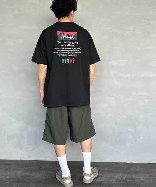 NANGA（ナンガ）の「[NANGA/ナンガ] 別注 ヒストリーロゴ バックプリントTシャツ（Tシャツ/カットソー・レディース・ブラック/ホワイト・S/XL/L/M）」の11枚目の写真