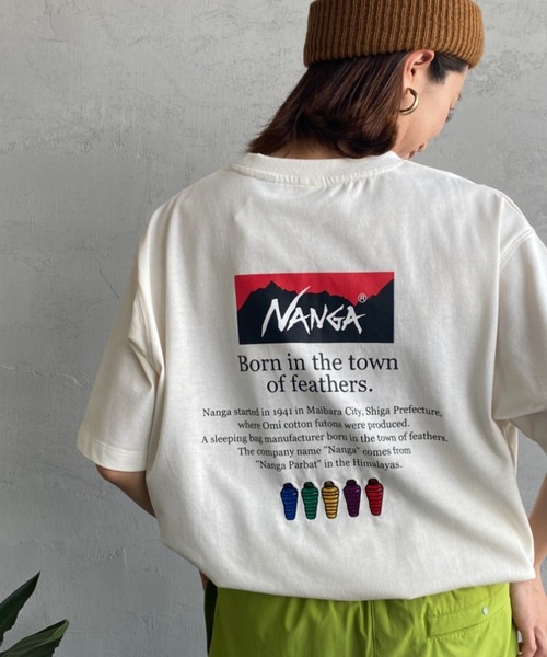 NANGA/ナンガ] 別注 ヒストリーロゴ バックプリントTシャツ（T