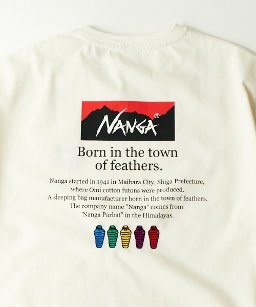 tシャツ 「NANGA/ナンガ」 別注 ヒストリーロゴ バックプリントTシャツ レディース メンズ NANGA/ナンガ] 別注 ヒストリーロゴ バックプリントTシャツ（T