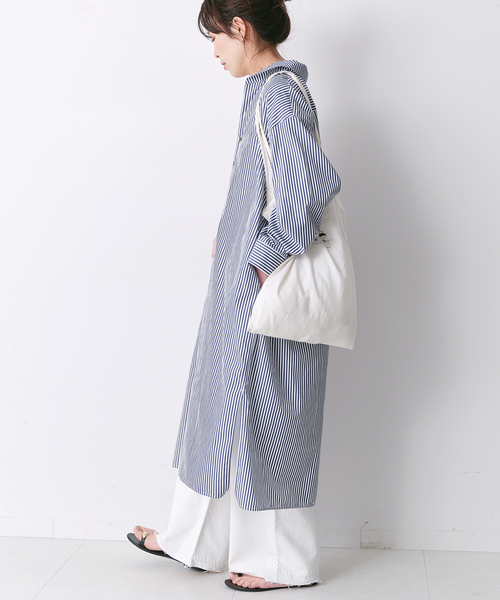 TICCA(ティッカ)の「【TICCA / ティッカ】 オープンカラーシャツワンピース(シャツワンピース・レディース・ネイビー/ダークブルー・FREE)」の7枚目の写真