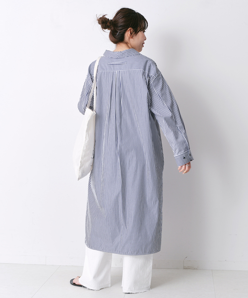 TICCA(ティッカ)の「【TICCA / ティッカ】 オープンカラーシャツワンピース(シャツワンピース・レディース・ネイビー/ダークブルー・FREE)」の9枚目の写真