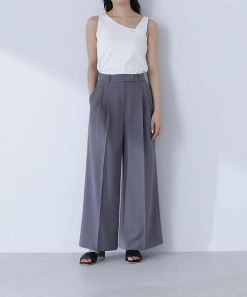 NATURAL BEAUTY BASIC（ナチュラルビューティーベーシック）の「◇ツータックワイドパンツ（その他パンツ・レディース・チャコールグレー/ベージュ・SMALL/MEDIUM）」の15枚目の写真