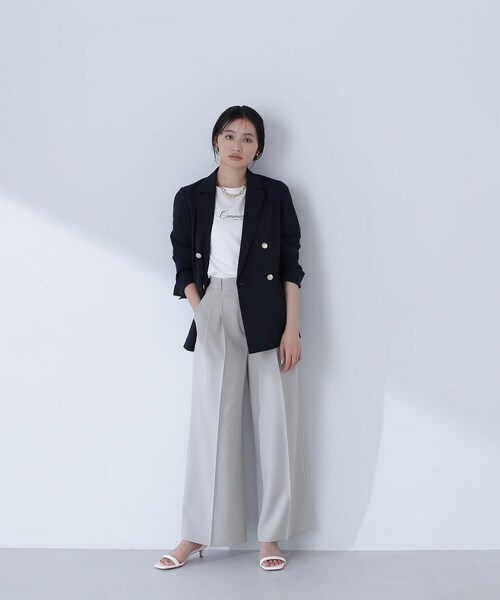 NATURAL BEAUTY BASIC（ナチュラルビューティーベーシック）の「◇ツータックワイドパンツ（その他パンツ・レディース・チャコールグレー/ベージュ・SMALL/MEDIUM）」の21枚目の写真