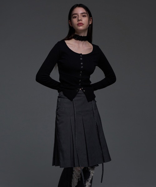 tシャツ A'GEM/9 × .kom 「 FANCY CLUB/ファンシークラブ」 OZ BUTTON FRONT CARDIGAN TEE/ボタン A'GEM/9 × .kom 『 FANCY CLUB/ファンシークラブ』 OZ BUTTON