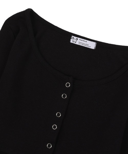 tシャツ A'GEM/9 × .kom 「 FANCY CLUB/ファンシークラブ」 OZ BUTTON FRONT CARDIGAN TEE/ボタン A'GEM/9 × .kom 『 FANCY CLUB/ファンシークラブ』 OZ BUTTON