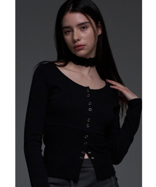 tシャツ A'GEM/9 × .kom 「 FANCY CLUB/ファンシークラブ」 OZ BUTTON FRONT CARDIGAN TEE/ボタン A'GEM/9 × .kom 『 FANCY CLUB/ファンシークラブ』 OZ BUTTON