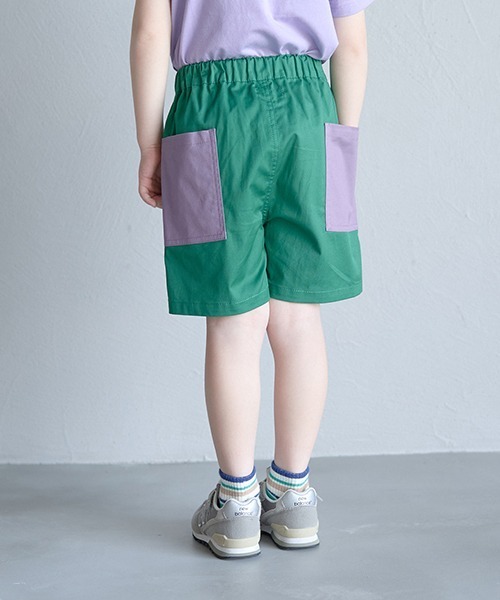 b・ROOM（ビールーム）の「バイカラービッグポケット4分丈パンツ（その他パンツ・キッズ・グリーン/ラベンダー/ベージュ/エメラルド/カーキ・140cm/130cm/110cm/100cm/150cm/120cm）」の20枚目の写真