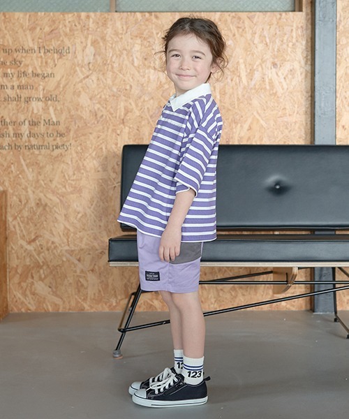 b・ROOM（ビールーム）の「バイカラービッグポケット4分丈パンツ（その他パンツ・キッズ・グリーン/ラベンダー/ベージュ/エメラルド/カーキ・140cm/130cm/110cm/100cm/150cm/120cm）」の8枚目の写真