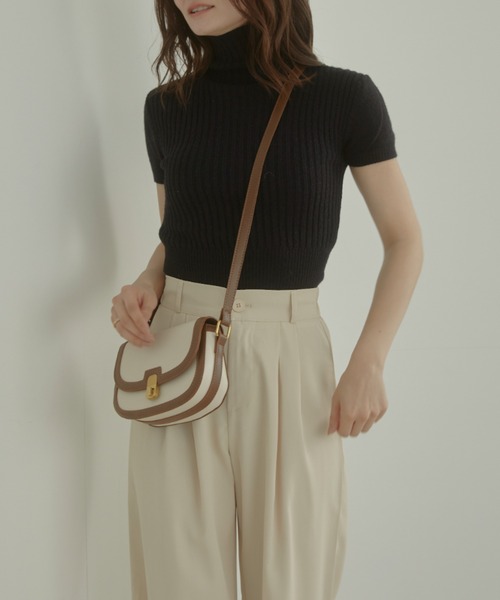 ACYM(アシーム)の「Vintage coron shoulder バッグ(ショルダーバッグ・レディース・ブラウン/アイボリー/ブラック・FREE)」の7枚目の写真