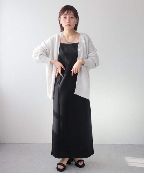 LADYMADE（レディメイド）の「バイカラーラメニットカーディガン（カーディガン/ボレロ・レディース・ホワイト/グレイッシュベージュ/ブラック・FREE）」の13枚目の写真