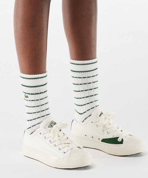 LACOSTE(ラコステ)の「ウィメンズ BACKCOURT 2.0 124 1 CFA チャンキーソールスニーカー(スニーカー・レディース・ブラック×ホワイト/オフホワイト・24.0cm/23.0cm/23.5cm/22.5cm/24.5cm)」の15枚目の写真